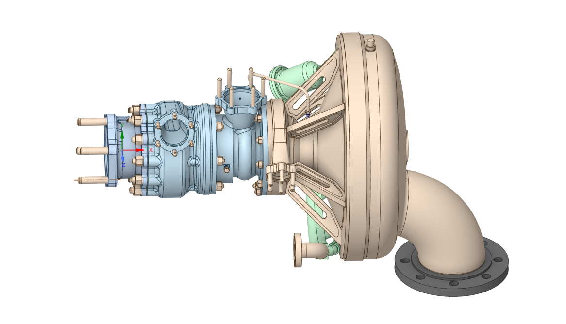 泵三维模型13:涡轮泵